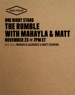 The Rumble with Mahayla & Matt