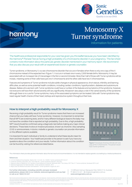 Monosomy X Turner Syndrome Information for Patients