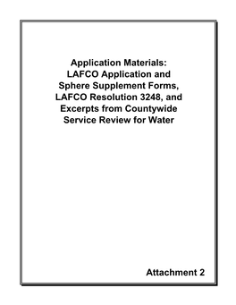 Application Materials: LAFCO Application and Sphere Supplement Forms