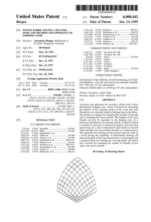 United States Patent (19) 11 Patent Number: 6,000,442 Busgen (45) Date of Patent: Dec