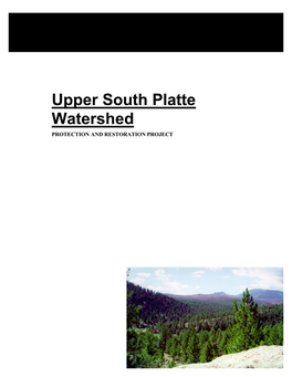 Business Plan Upper South Platte Watershed
