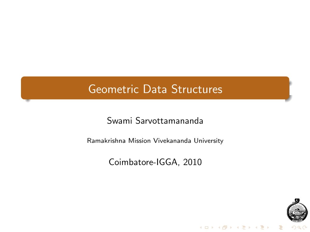 Geometric Data Structures