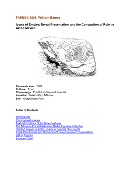 Royal Presentation and the Conception of Rule in Aztec México