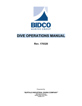 Dive Operations Manual