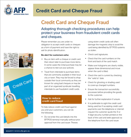 Credit Card and Cheque Fraud