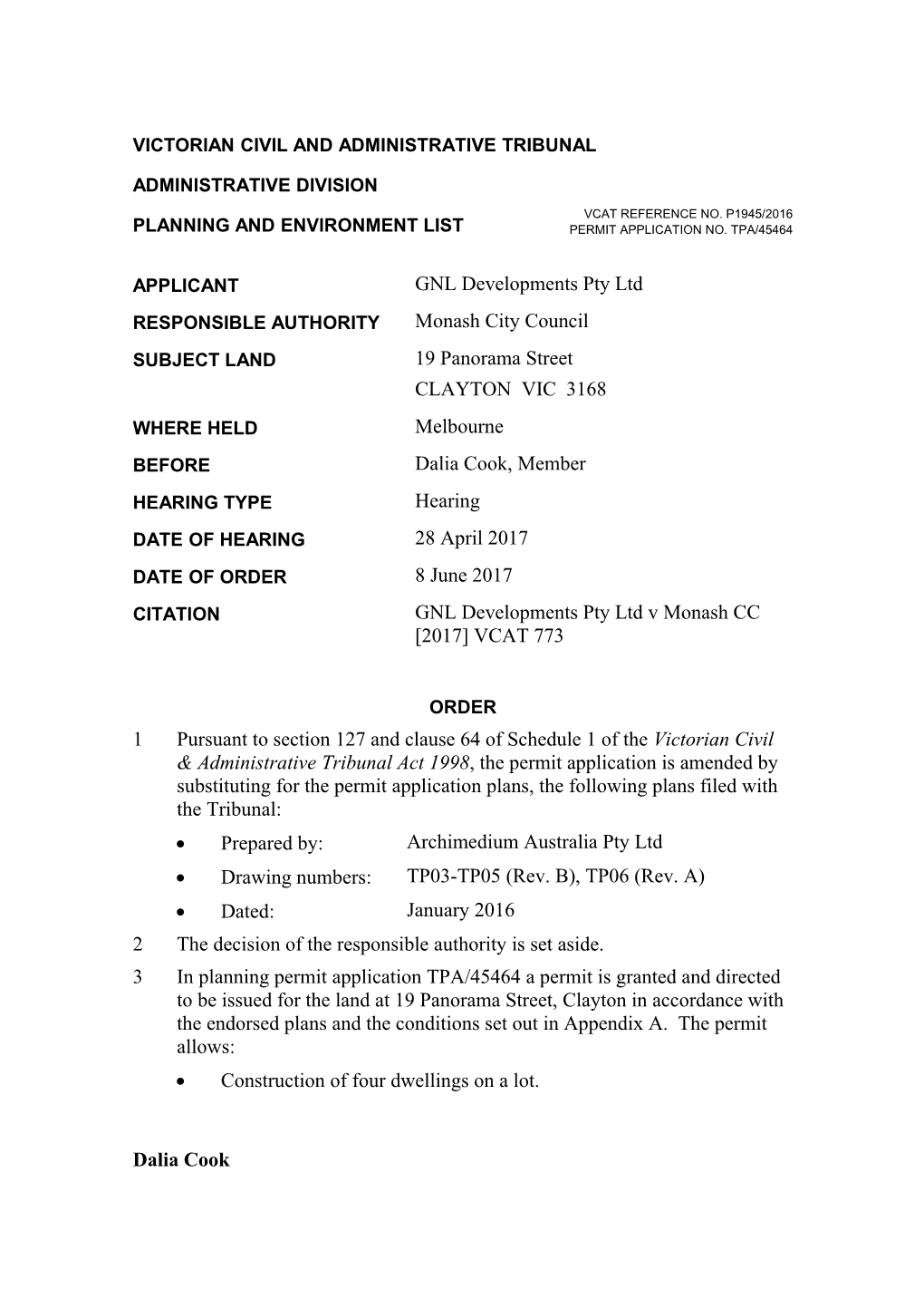 Victorian Civil and Administrative Tribunal s2