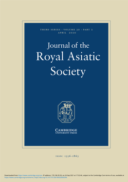 Journal of the Royal Asiatic Society Volume 30 • Part 2 • Pp
