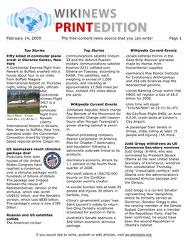 February 14, 2009 the Free-Content News Source That You Can Write! Page 1