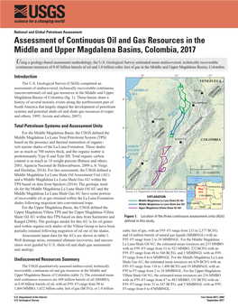 Assessment of Continuous Oil and Gas Resources in the Middle and Upper Magdalena Basins, Colombia, 2017