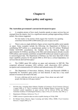 Report: Inquiry Into the Current State of Australia's Space Science