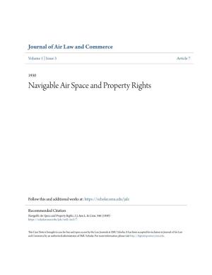 Navigable Air Space and Property Rights