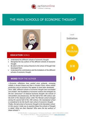 The Main Schools of Economic Thought