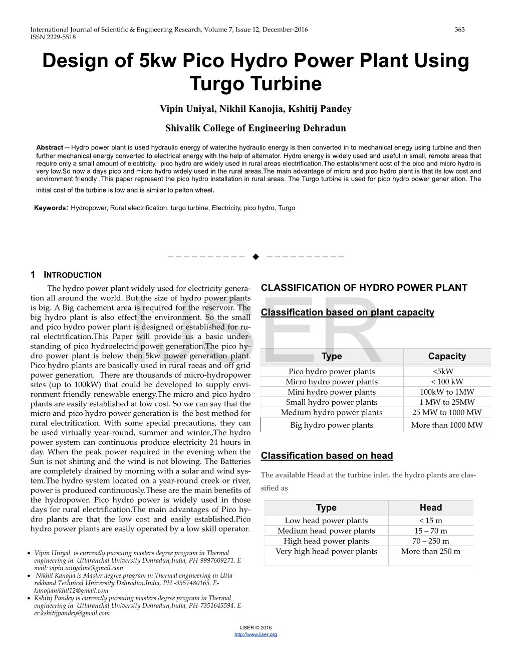 Design of 5Kw Pico Hydro Power Plant Using Turgo Turbine