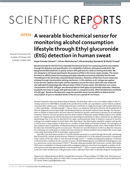 A Wearable Biochemical Sensor for Monitoring Alcohol Consumption