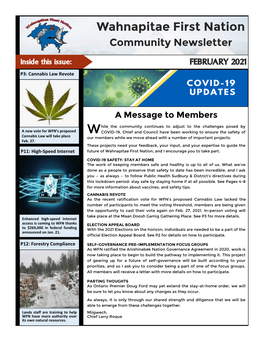 Wahnapitae First Nation Community Newsletter