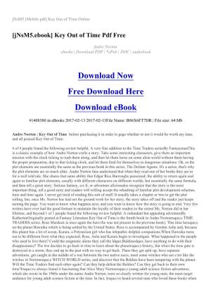 [Jnsm5.Ebook] Key out of Time Pdf Free