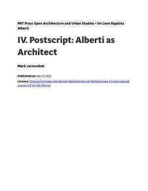 Alberti As Architect