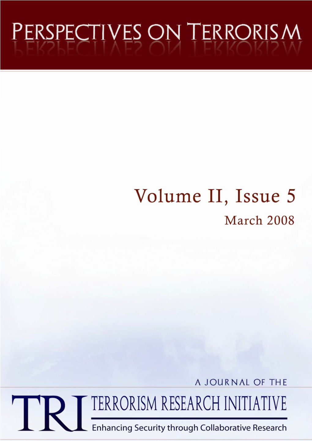 PERSPECTIVES on TERRORISM Volume II, Issue 5