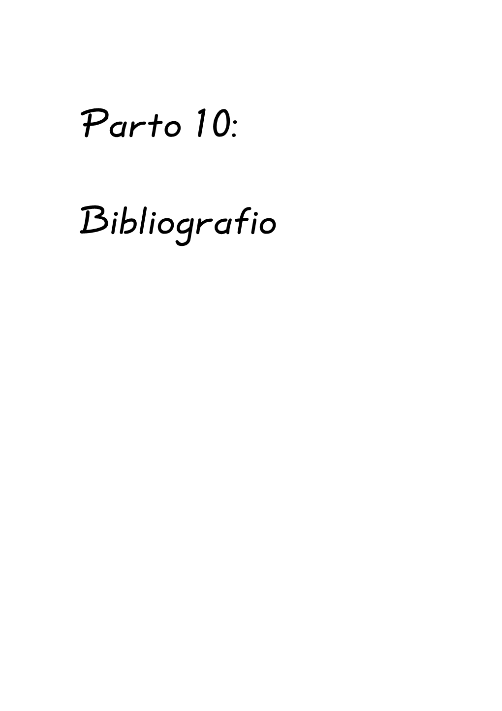 Parto 10: Bibliografio