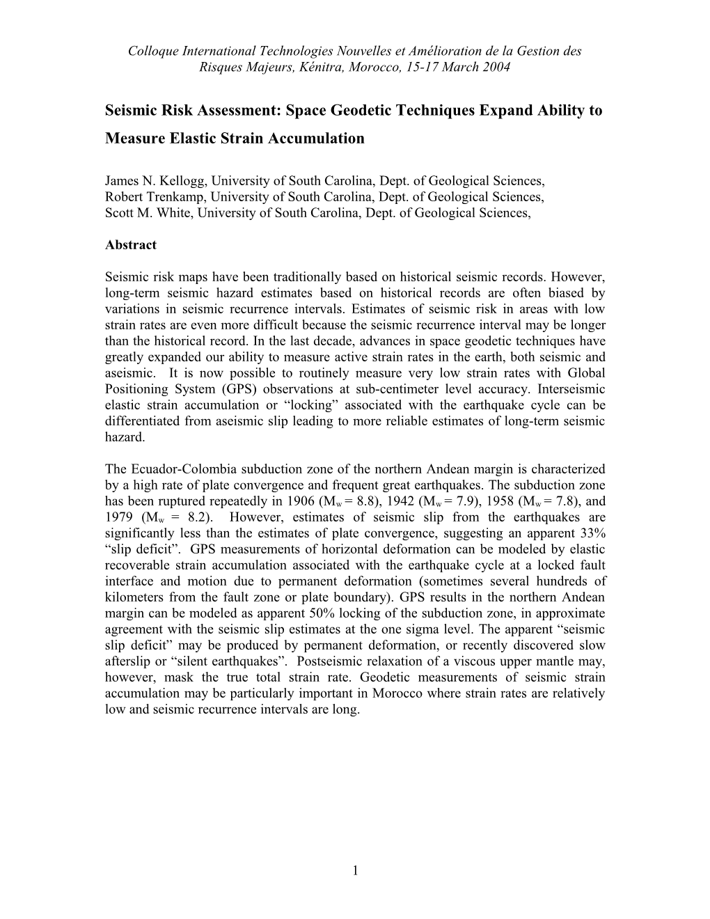 Abstract Submitted to Fall 1998 AGU Meeting