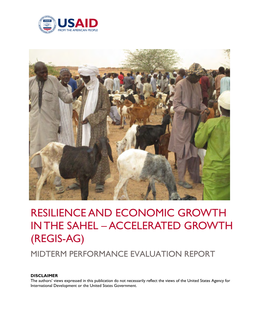 Resilience and Economic Growth in the Sahel – Accelerated Growth (Regis-Ag) Midterm Performance Evaluation Report