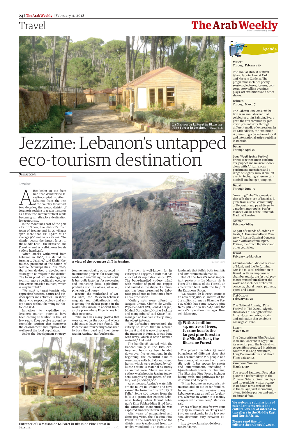 Jezzine: Lebanon’S Untapped Through April 25