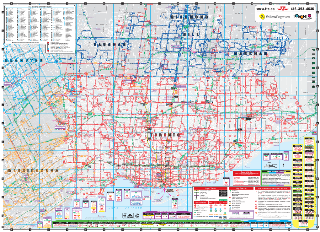 TTC Official System Map, January 2012