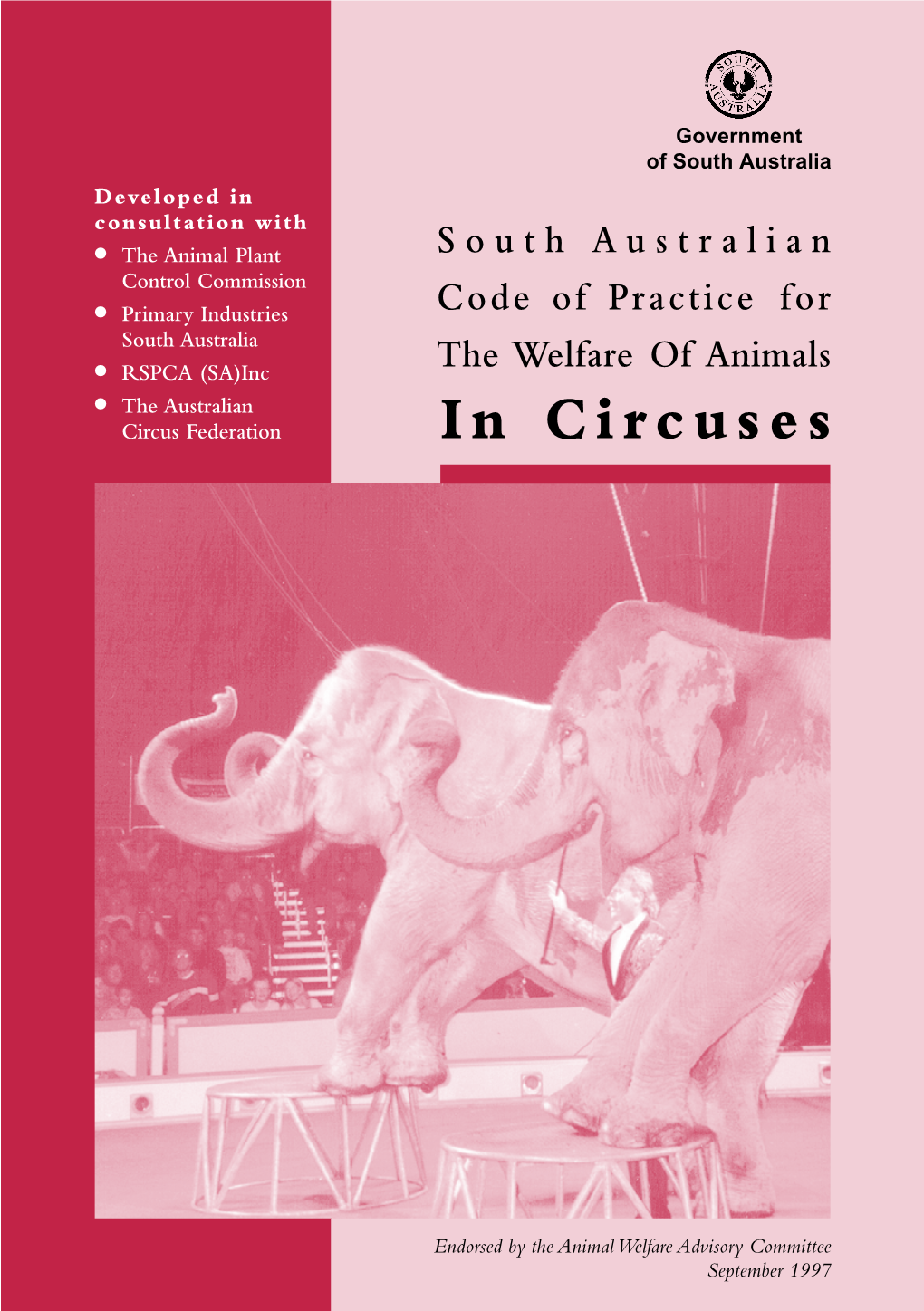 Code of Practice for the Welfare of Animals in Circuses