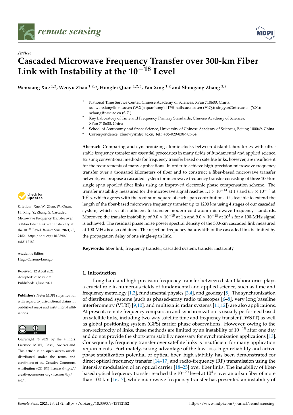 Cascaded Microwave Frequency Transfer Over 300-Km Fiber Link with Instability at the 10−18 Level