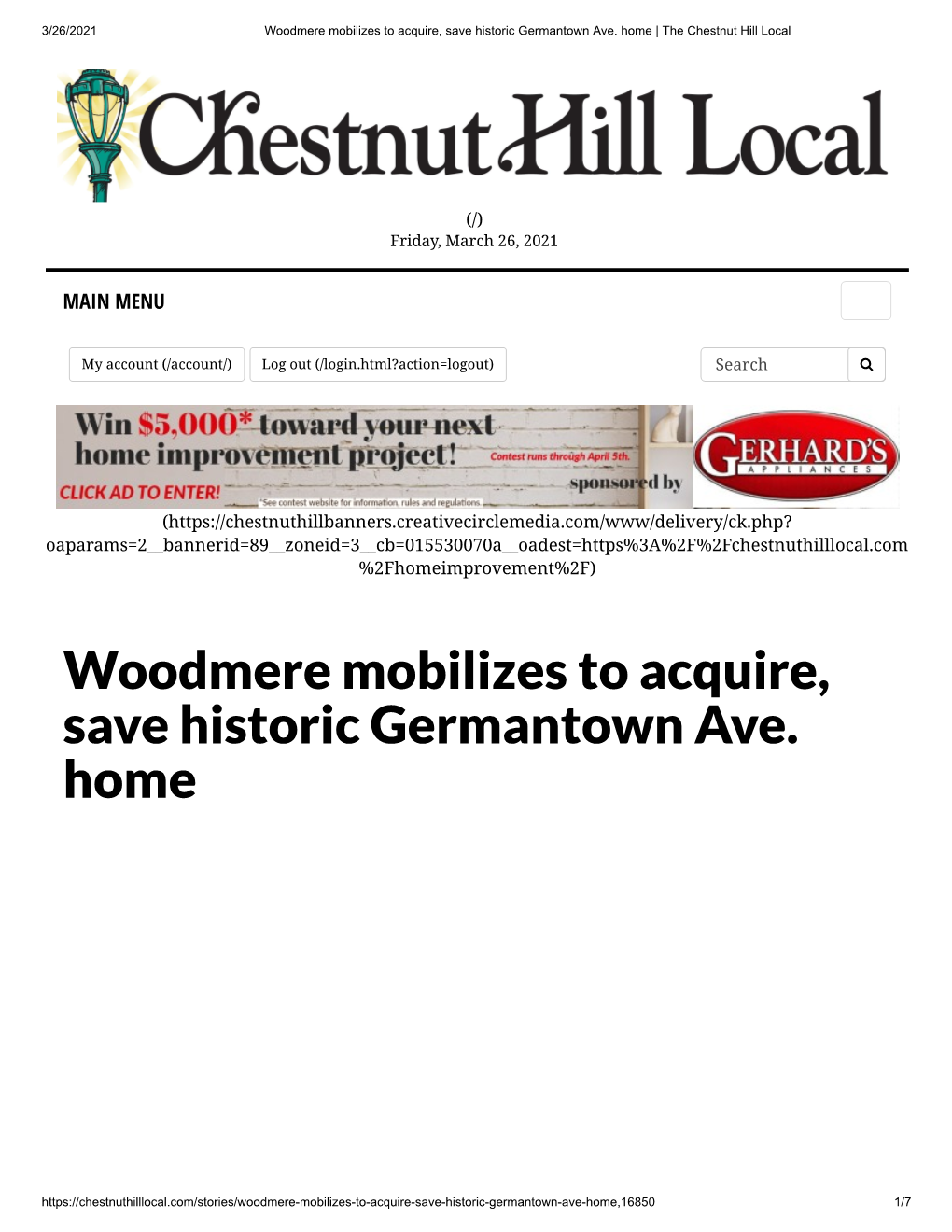 Woodmere Mobilizes to Acquire, Save Historic Germantown Ave. Home | the Chestnut Hill Local