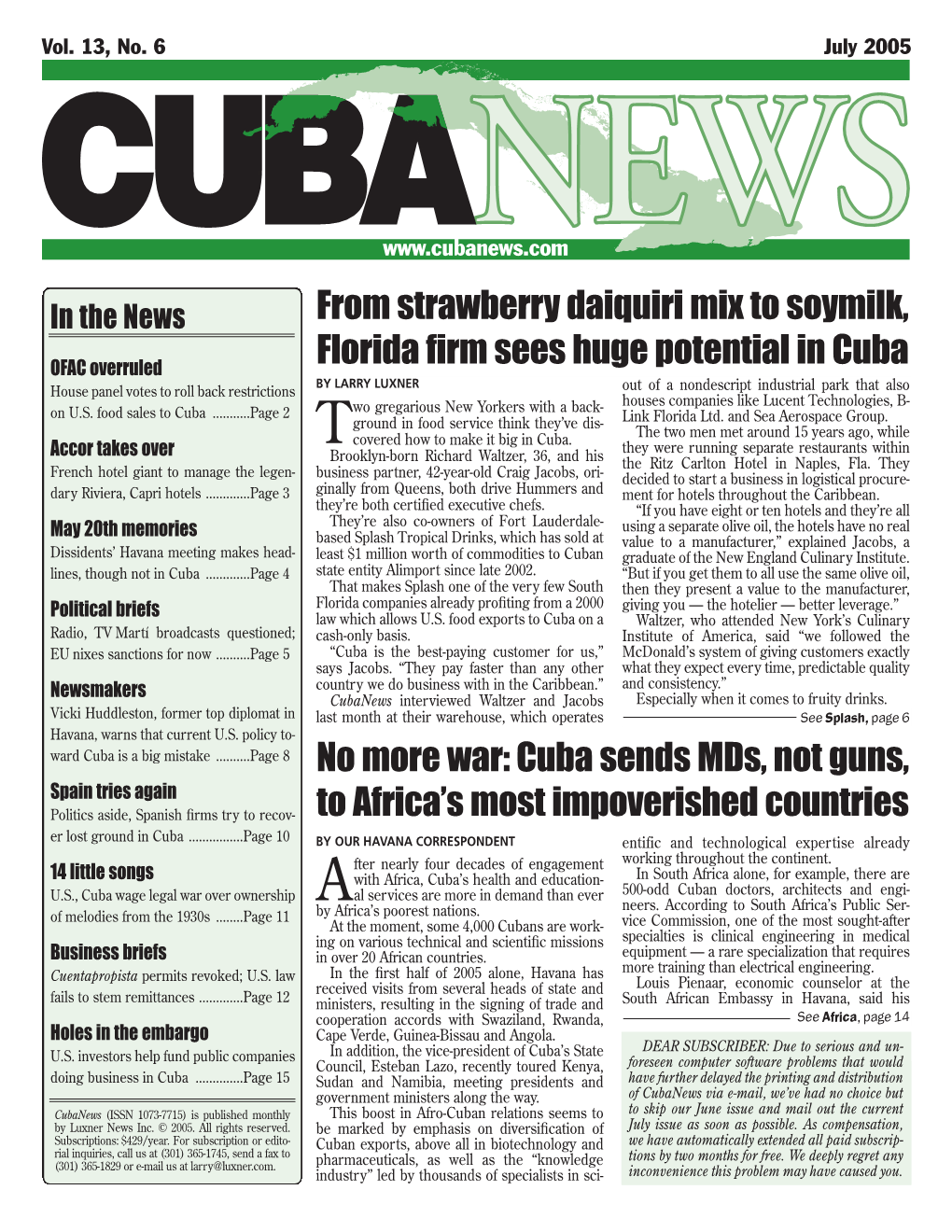 No More War: Cuba Sends Mds, Not Guns, to Africa's Most Impoverished