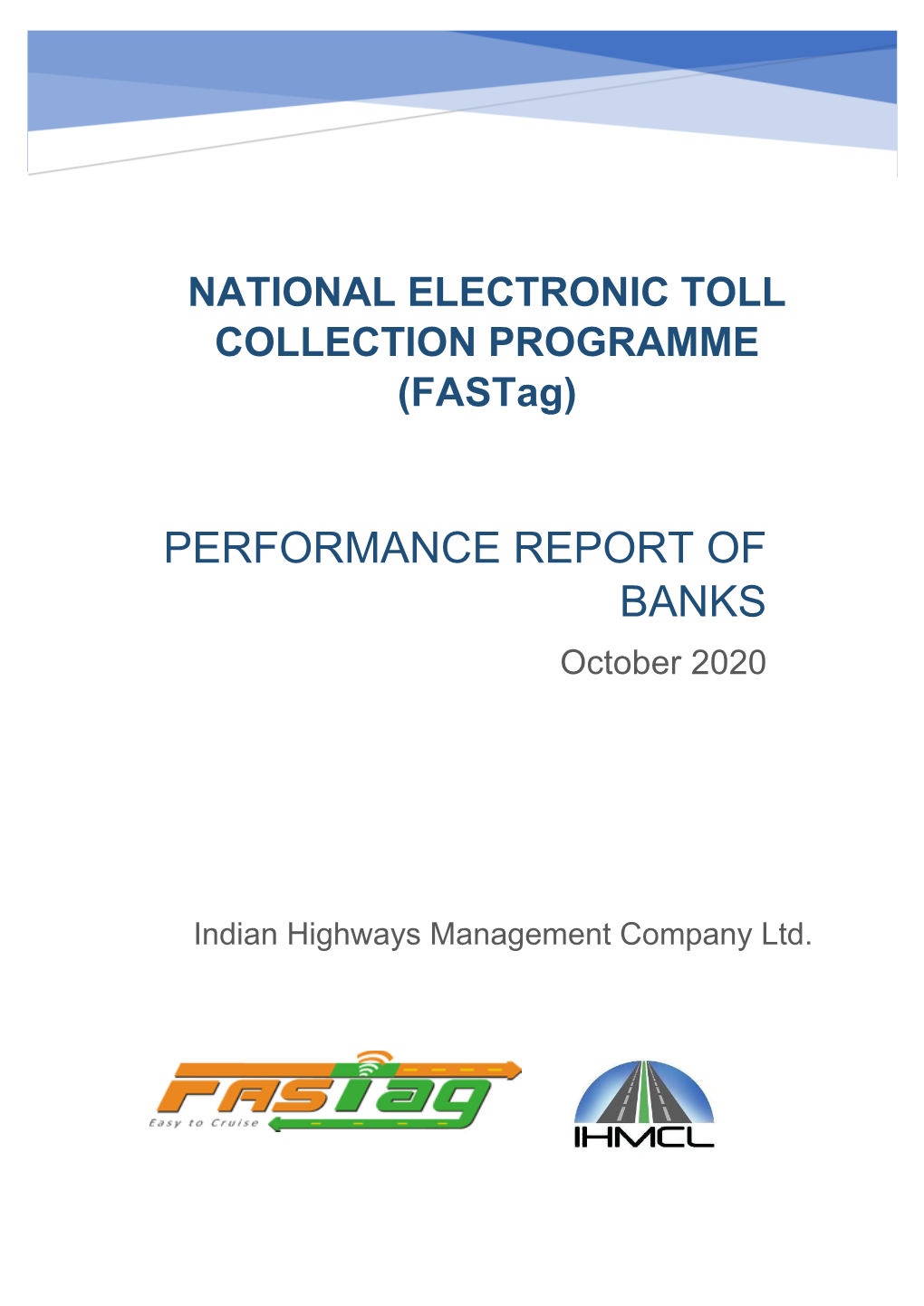 PERFORMANCE REPORT of BANKS October 2020