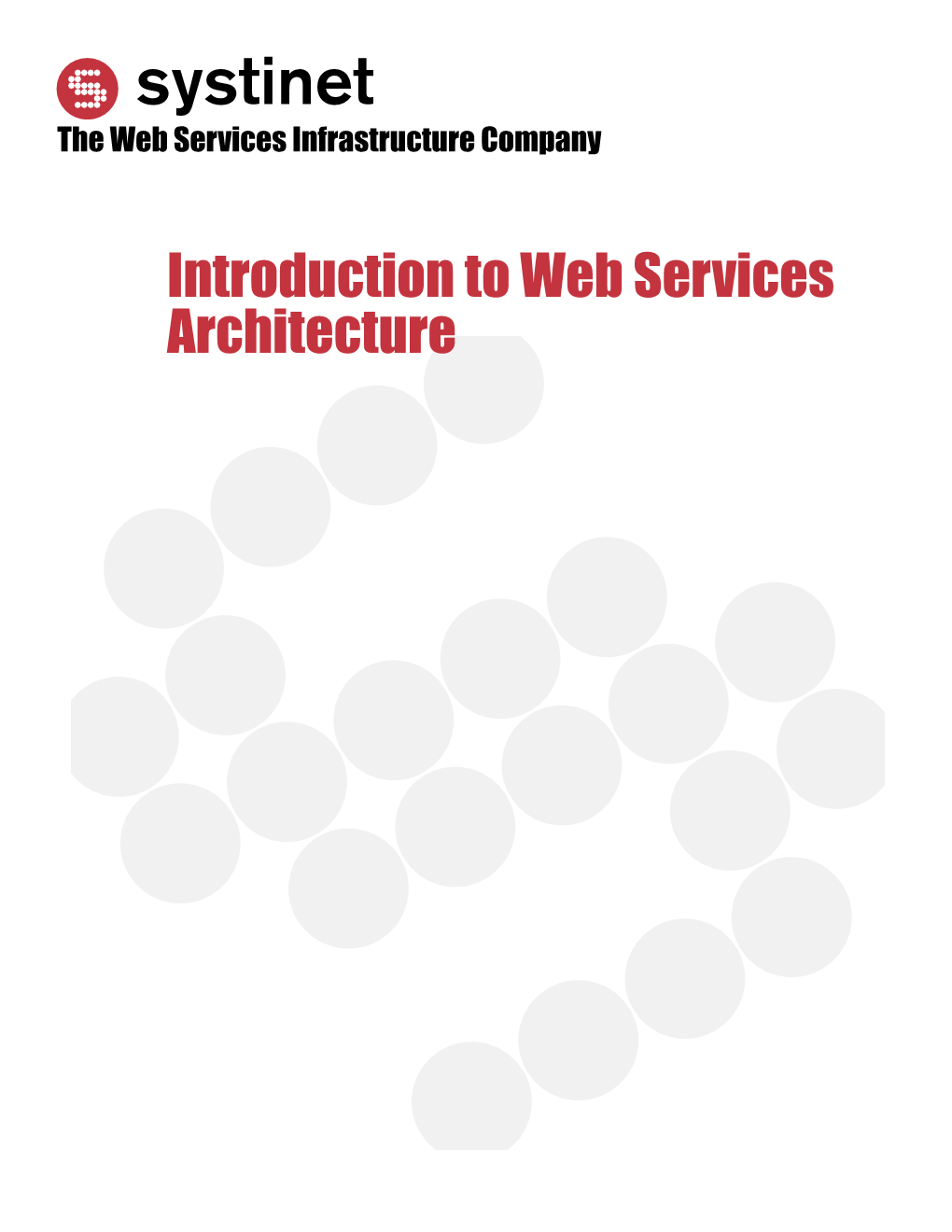 Introduction to Web Services Architecture Introduction to Web Services Architecture