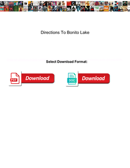 Directions to Bonito Lake