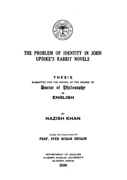 The Problem of Identity in John Updike's Rabbit Novels