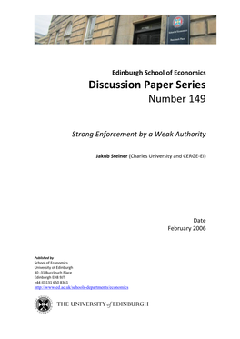 Edinburgh School of Economics Discussion Paper Series Number 149