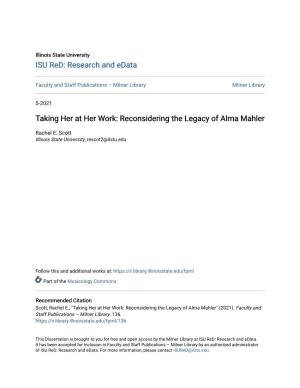 Reconsidering the Legacy of Alma Mahler