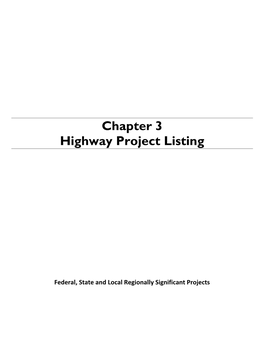 Highway Projects (As Adopted on 01/22/2021)