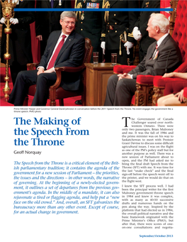 The Making of the Speech from the Throne
