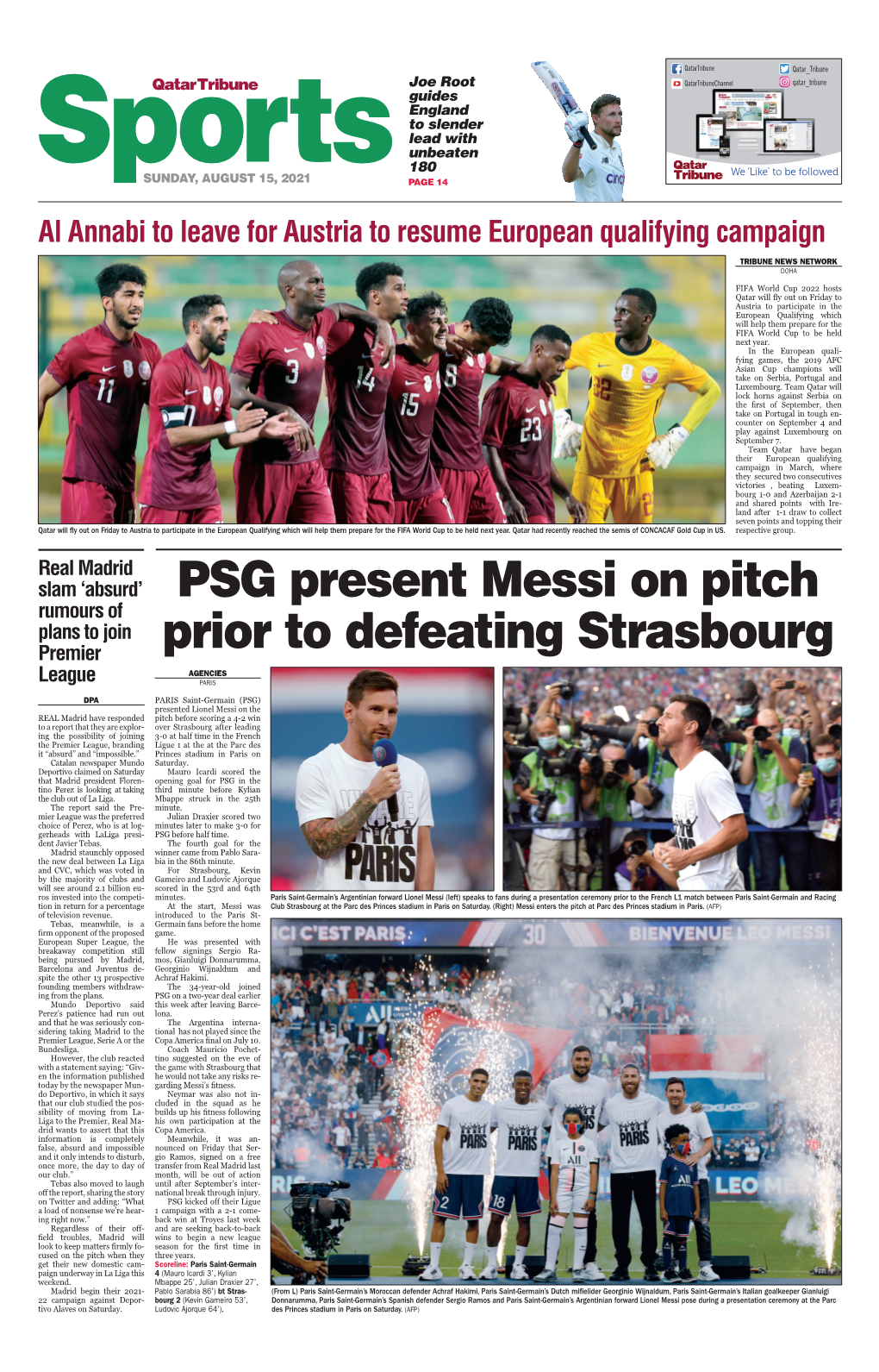 Psg Present Messi on Pitch Prior to Defeating Strasbourg