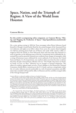 Space, Nation, and the Triumph of Region: a View of the World from Houston