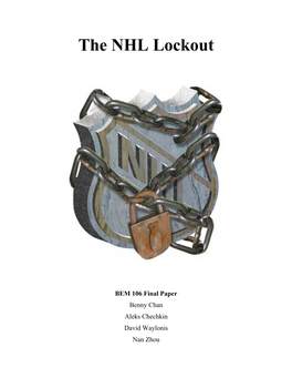 The NHL Lockout
