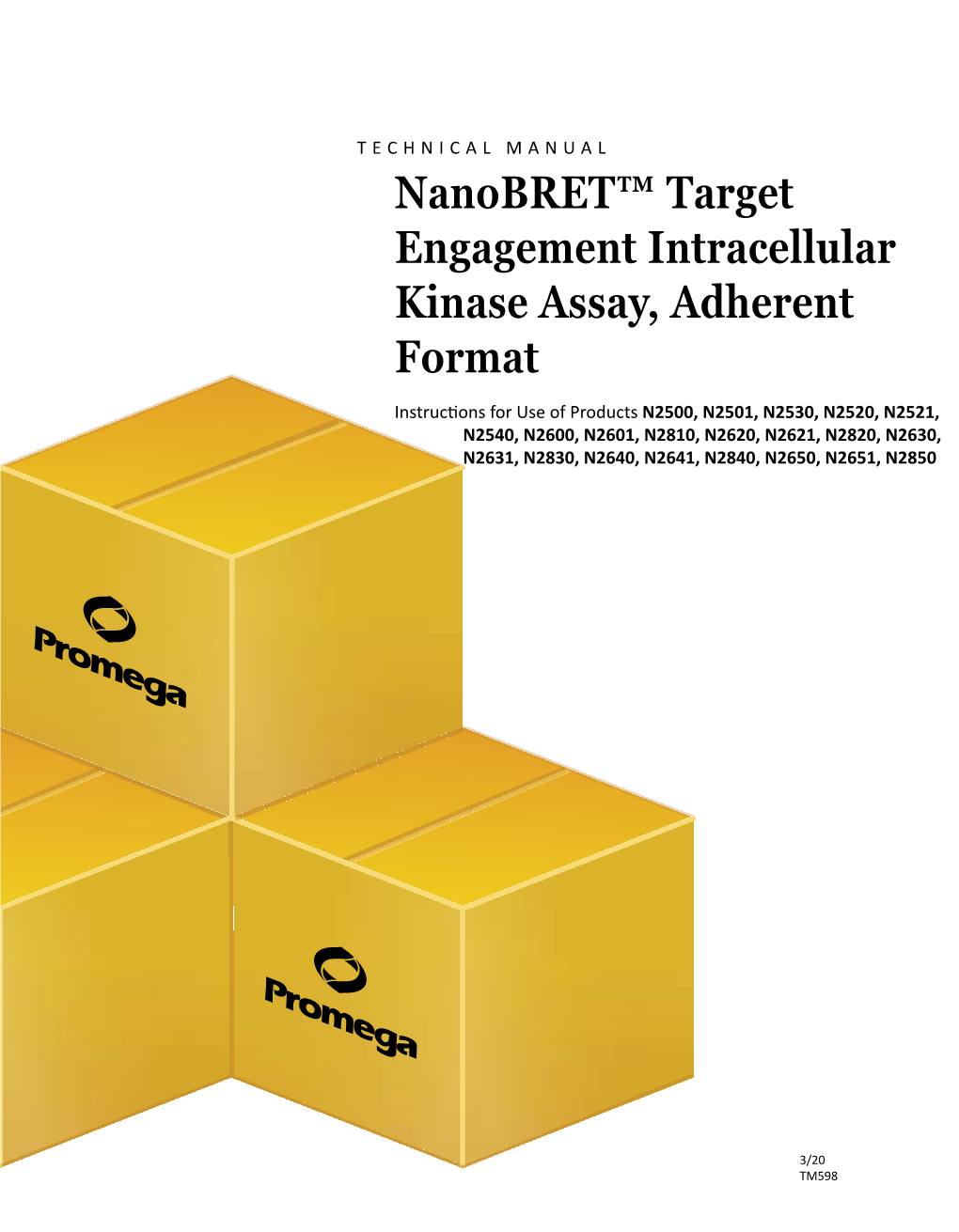 Nanobret™ Target Engagement Intracellular Kinase Assay, Adherent Format