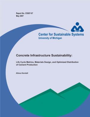 Concrete Infrastructure Sustainability