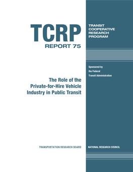 Tcrp Report 75