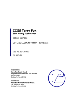 CCGS Terry Fox 88M Heavy Icebreaker