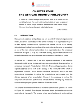 4 Chapter Four: the African Ubuntu Philosophy