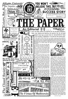 The Paper Vol. II No. 1