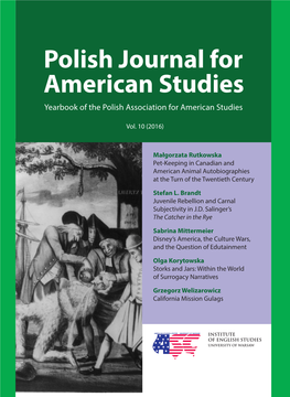 Polish Journal for American Studies Polish Journal for American Studies | Vol