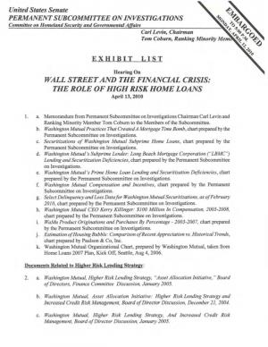 THE ROLE of HIGH RISK HOME LOANS April 13, 20 J 0